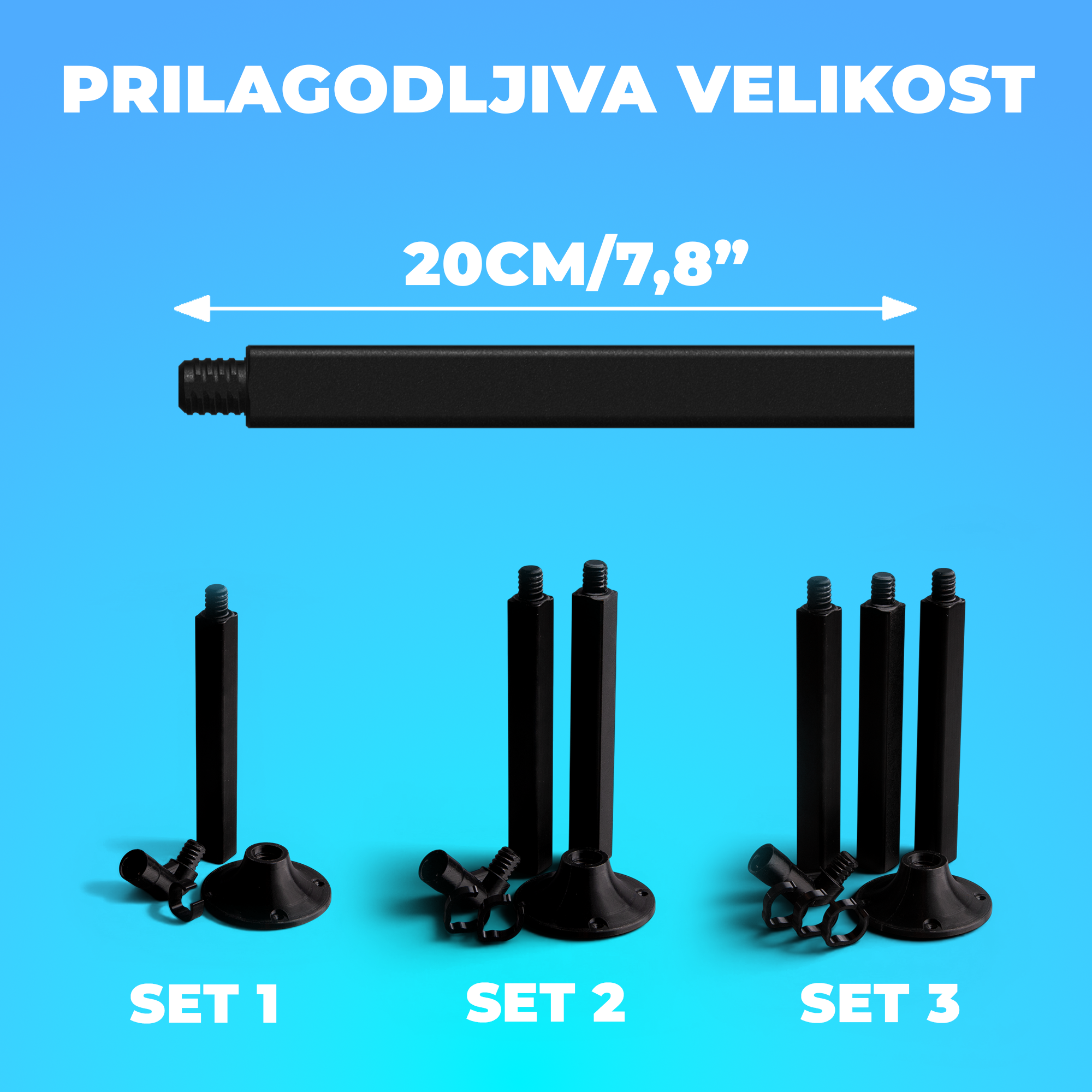 Prilagodljiv nosilec RTK antene za Mammotion Mini Serije Exact Designs