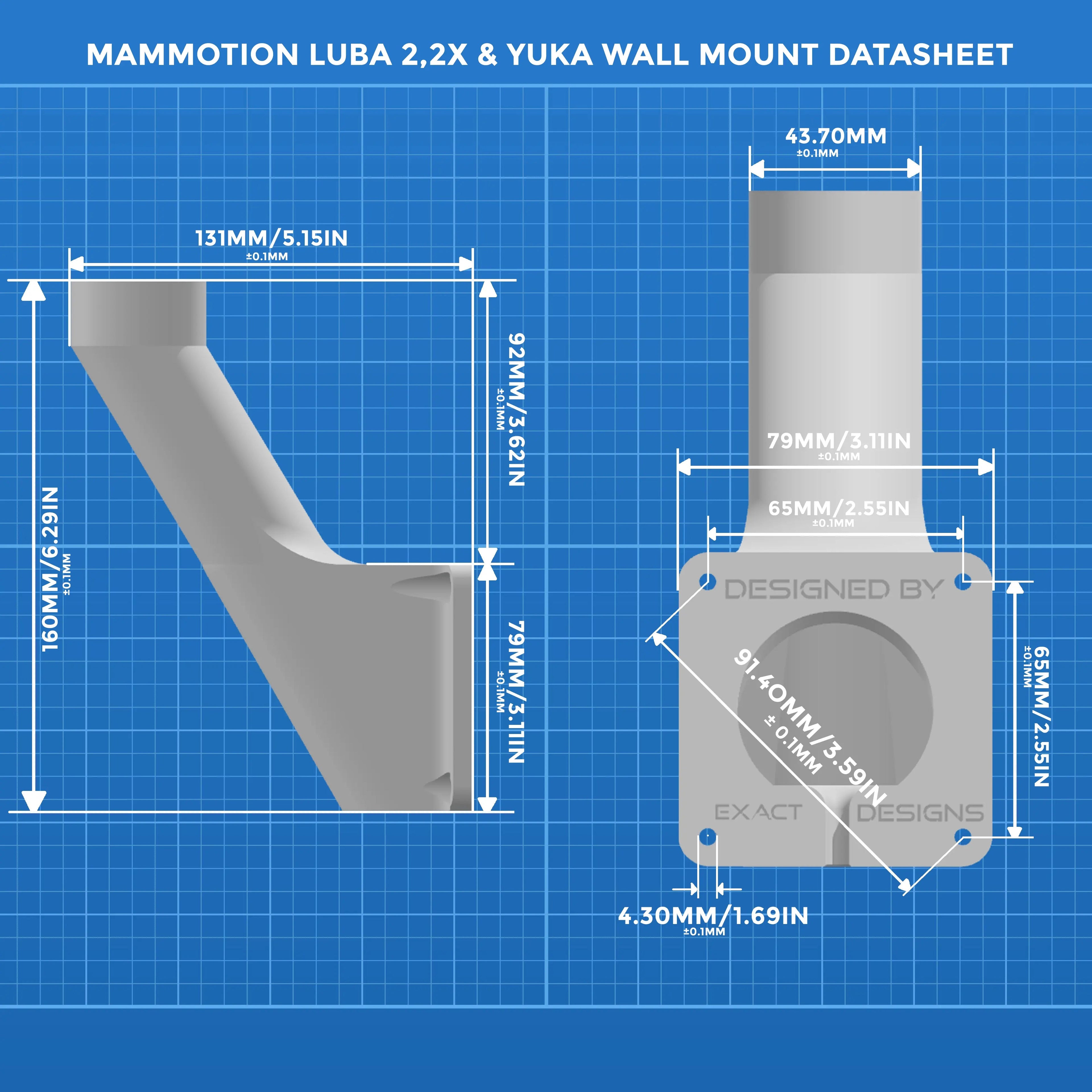 Wandhalterung für Mammotion Luba 2 & Yuka RTK - Antenne - Exact Designs